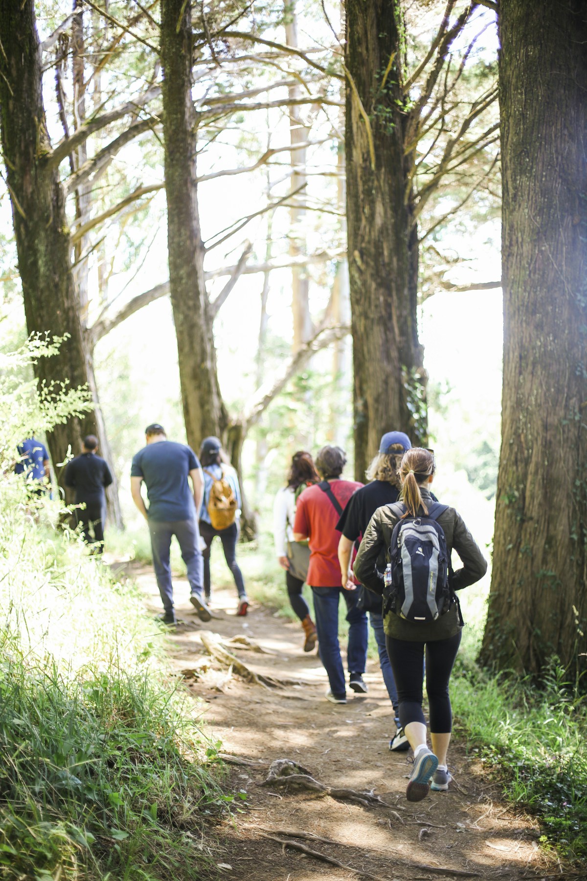 People walking together outdoors