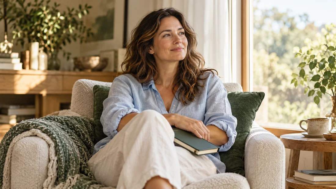 A quiet moment of reflection at home