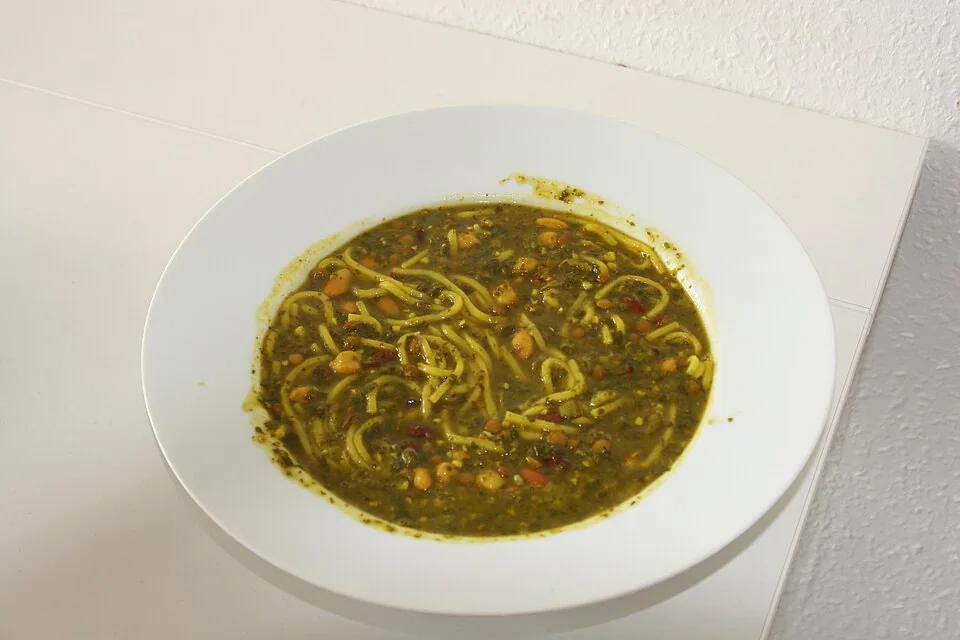 Ash reshteh herb and noodle soup serving inspiration