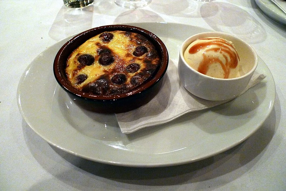 Cherry clafoutis serving inspiration