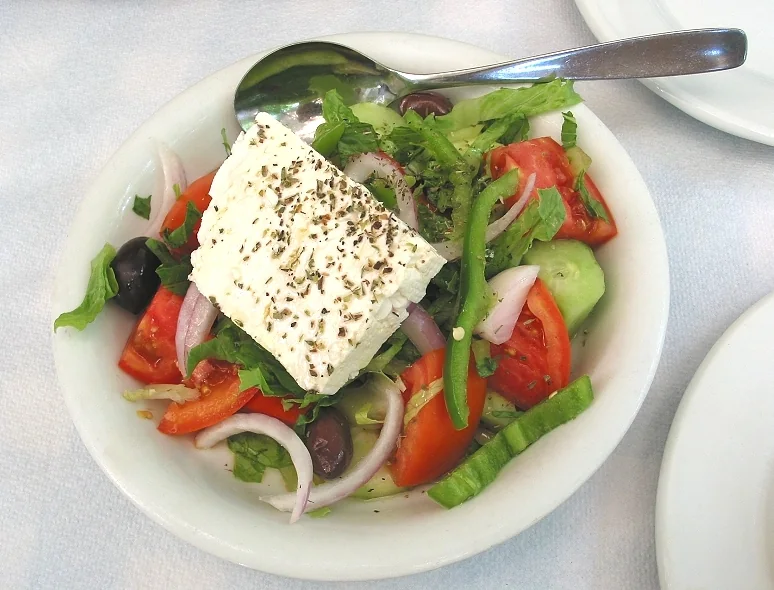 Horiatiki village salad serving inspiration