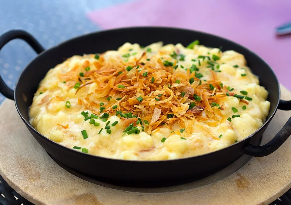 Kasespatzle cheese noodles serving inspiration