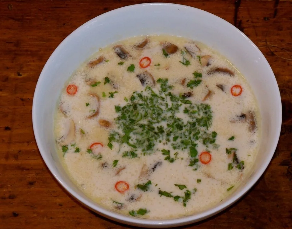 Tom kha gai coconut chicken soup serving inspiration