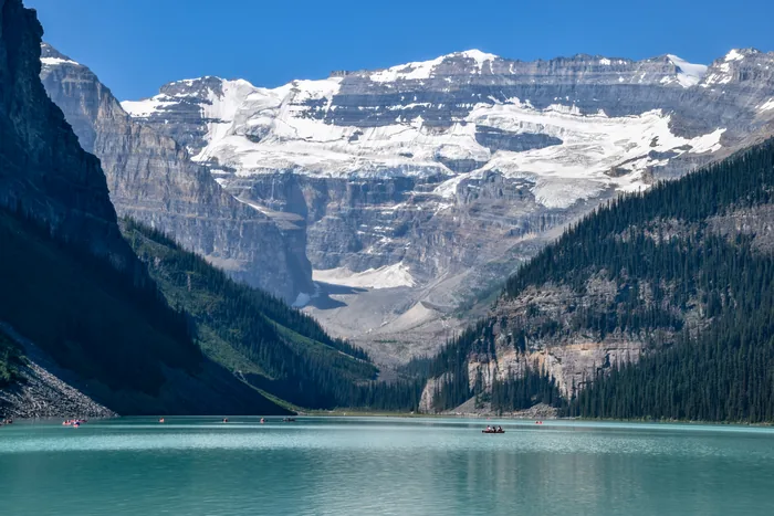 Lake Louise and its glacier-backed mountain scenery