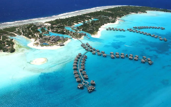 Overwater villas at Four Seasons Resort Bora Bora
