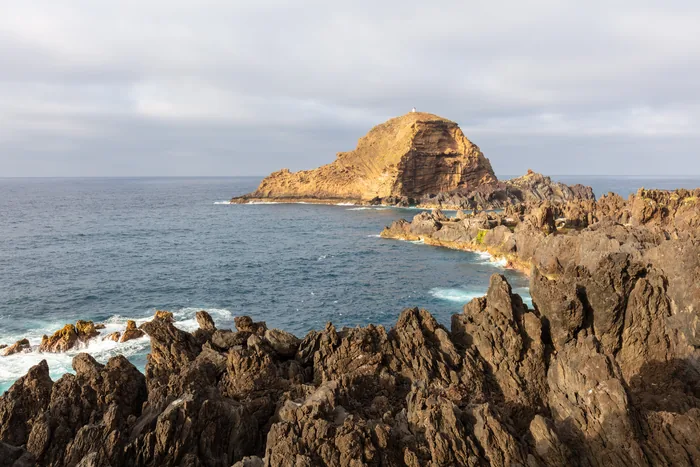 Natural volcanic pools along the Atlantic at Porto Moniz, Madeira