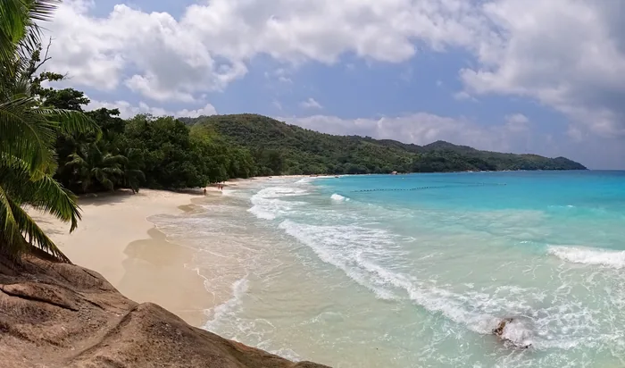 The sweep of Anse Lazio beach on Praslin, Seychelles